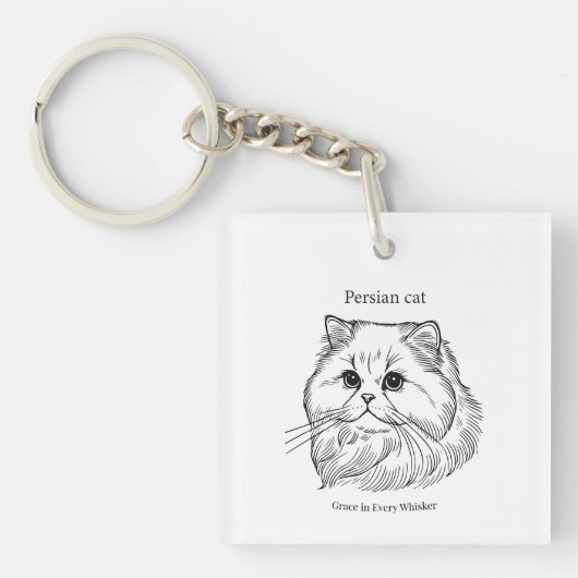 Porte-clés Chat Persan – Grâce dans chaque moustache Porte-cl (Devant)