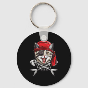 Porte-clés Chat Pirate Boys Hommes Jolly roger Drapeau Crâne