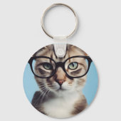 Porte-clés Chat Portant des lunettes (Verso)