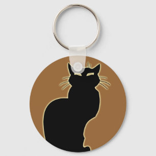 Porte-clés Chat Porte - clé noir Cadeaux de chats Animaux Por