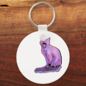 Porte-clés Chat pourpre (Recto)