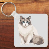 Porte-clés Chat Ragdoll (Recto)