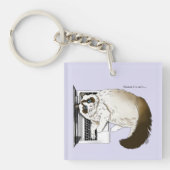 Porte-clés Chat Ragdoll Fluffy Ordinateur Portable Lavande Dr (Devant)