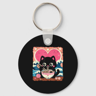 Porte-clés Chat Ramen Kawaii Saint-Valentin Filles Japonaises