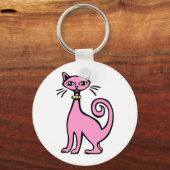 Porte-clés Chat rétro - Customisé (Recto)