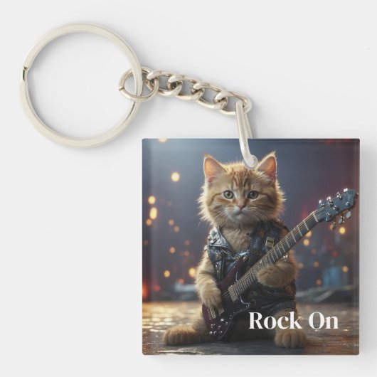 Porte-clés Chat Rocker (Devant)
