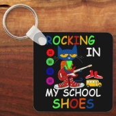 Porte-clés Chat Rocking Dans Mon École Chaussures Retour À L' (Recto)