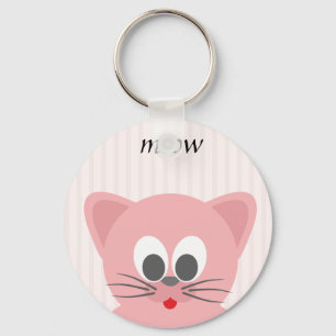 Porte-clés Chat rose tendance