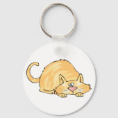 Porte-clés Chat roux tabby en train de bondir (Verso)
