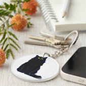 Porte-clés Chat(s) noir(s) Essential T-ShirtBlack Chat visage (Devant Droit)