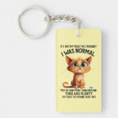 Porte-clés Chat sarcastique drôle normal (Devant)