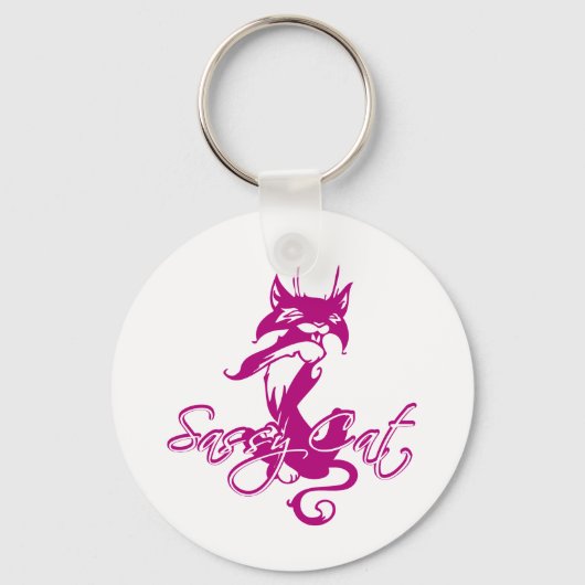 Porte-clés Chat Sassy (Recto)