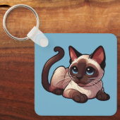 Porte-clés chat siamois (Recto)