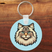 Porte-clés Chat sibérien (Recto)