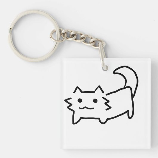 Porte-clés chat simple mignon (Devant)