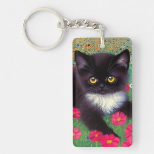 Porte-clés Chat smoking Gustav Klimt