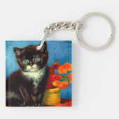 Porte-clés Chat smoking Van Gogh  (Dos)