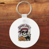 Porte-clés Chat squelette Halloween Graphique de citrouille v (Recto)