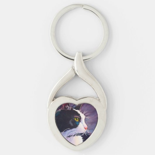 Porte-clés Chat Stormy Tuxedo (Devant)
