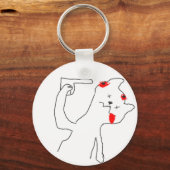 Porte-clés chat suicidaire (Recto)