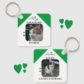 Porte-clés Chat Sympathy Keepsaké Pet Memorial vert