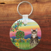 Porte-clés Chat (Tabby1) - Pays Lumineux (Recto)