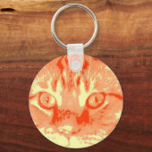 Porte-clés Chat Tabby Orange (Recto)
