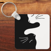 Porte-clés Chat Tai Chi Cat Maître Zen Équilibre (Recto)