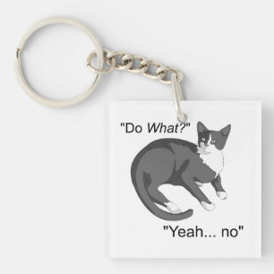 Porte-clés Chat têtu