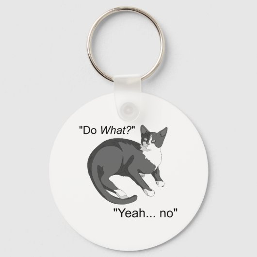 Porte-clés Chat têtu (Recto)
