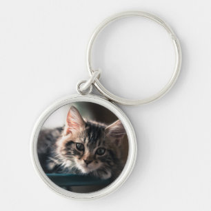 Porte-clés Chat tigré doux