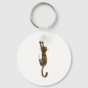 Porte-clés Chat Tortue Écaille Suspendu Drôle de Chat Tortie