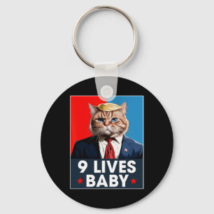 Porte-clés Chat Trump 9 Vies Par Drôle Vote Pour Chat Trump 2