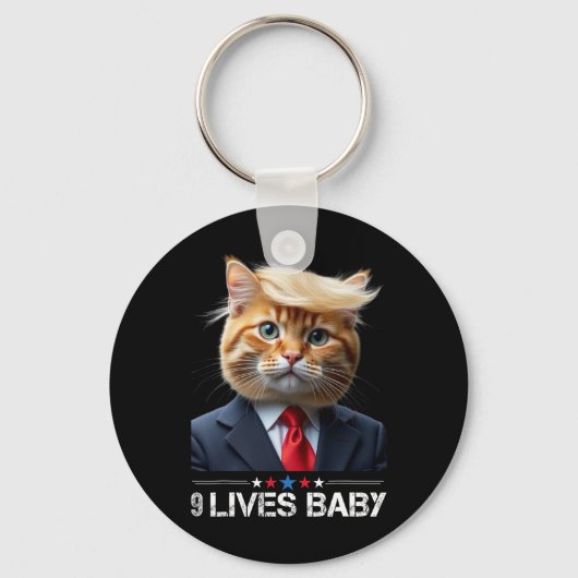 Porte-clés Chat Trump 9 Vit Bébé Drôle Vote Pour Trump Chats  (Recto)