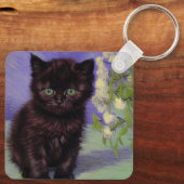 Porte-clés Chat Van Gogh avec fleurs blanches (Verso)