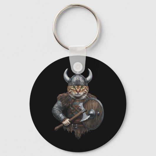 Porte-clés Chat viking (Recto)