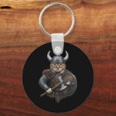 Porte-clés Chat viking (Recto)
