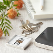 Porte-clés Chat Visage Mon Réveil Chat Tigre (Côté)