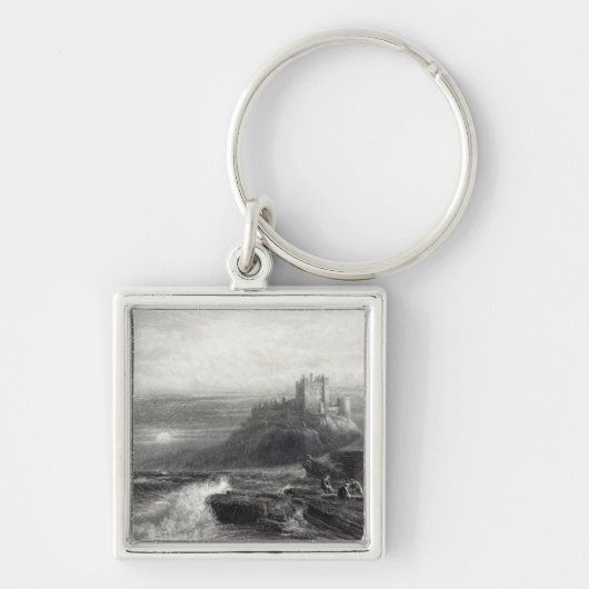 Porte-clés Château de Bamborough, gravé par S. Bradshaw (Devant)