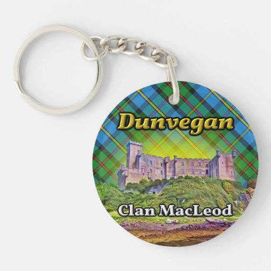 Porte-clés Château de MacLeod Dunvegan de clan (Devant)