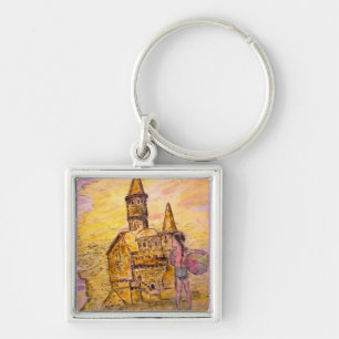 Porte-clés château de sable