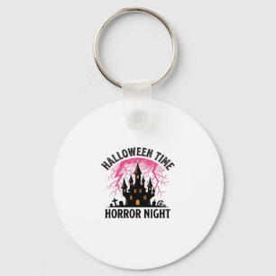 Porte-clés Château Hanté Nuit d'Horreur Halloween Vintage