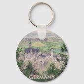 Porte-clés Château Retro Neuschwanstein en Allemagne (Verso)