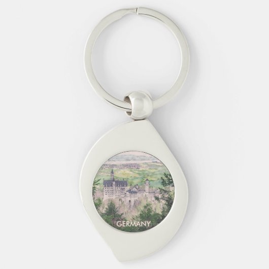 Porte-clés Château Retro Neuschwanstein en Allemagne (Devant)