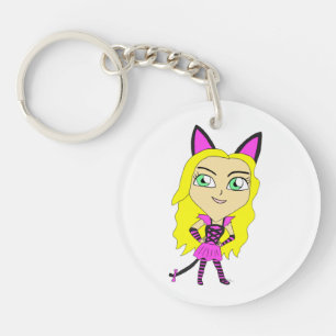 Porte-clés chatgirl chibi