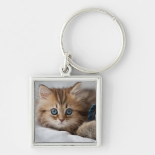 Porte-clés Chaton avec des yeux bleus