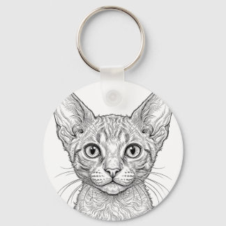 Porte-clés chaton Cornish Rex