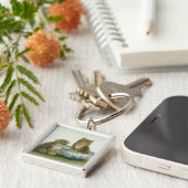 Porte-clés Chaton dans une cuvette bleue de la Chine (Côté)