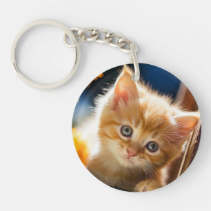Porte-clés Chaton doux joueur