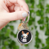 Porte-clés Chaton Kawaii avec Écouteurs de Mode (main)